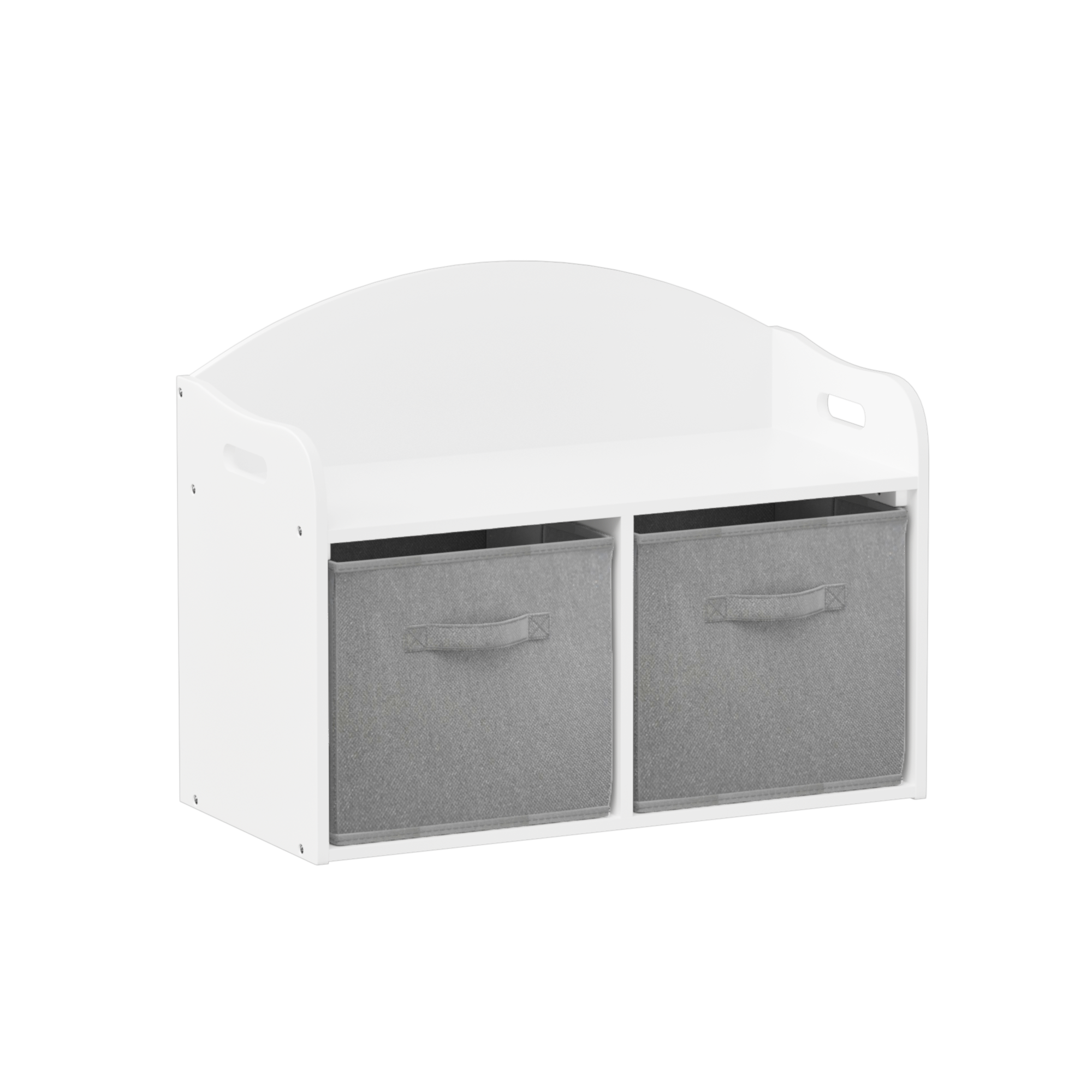 Kids Wooden Toy Box with Collapsible Fabric Drawers