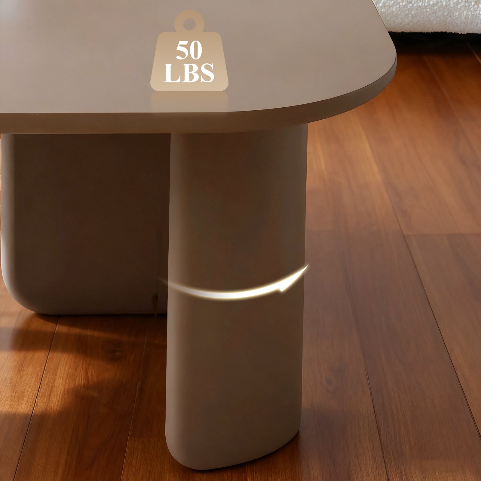 35.43' L-Shape Modern Coffee Table