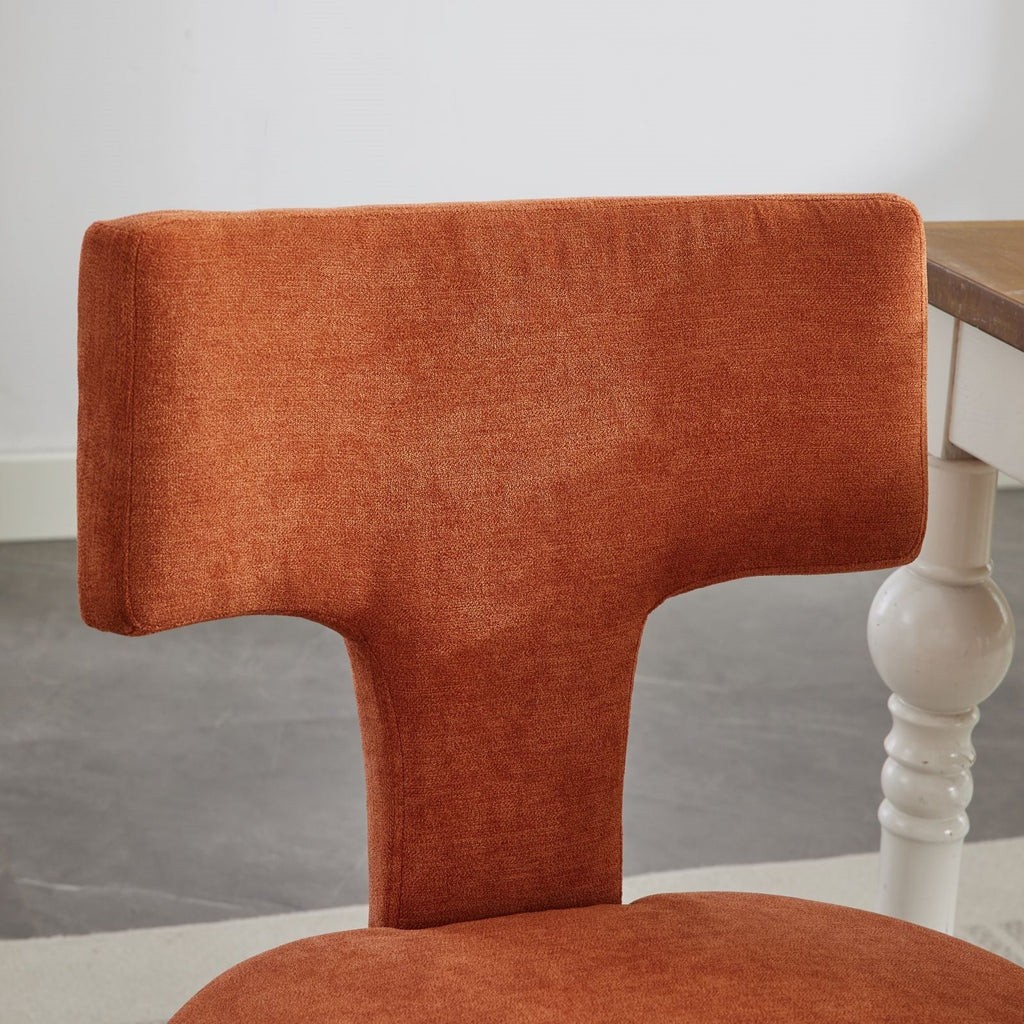 Mid Century Farmhouse Linen Fabric Dining Chairs (Set of 2)