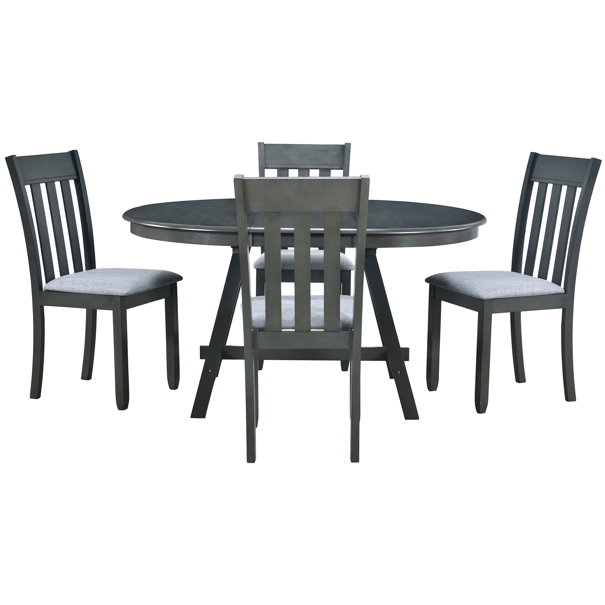 Modern Farmhouse 5-Piece Wood Dining Table Set