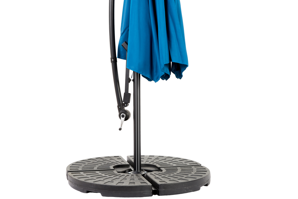 10ft Offset Patio Umbrella w/Tilt & Polyester Shade & 8 Ribs – No Base