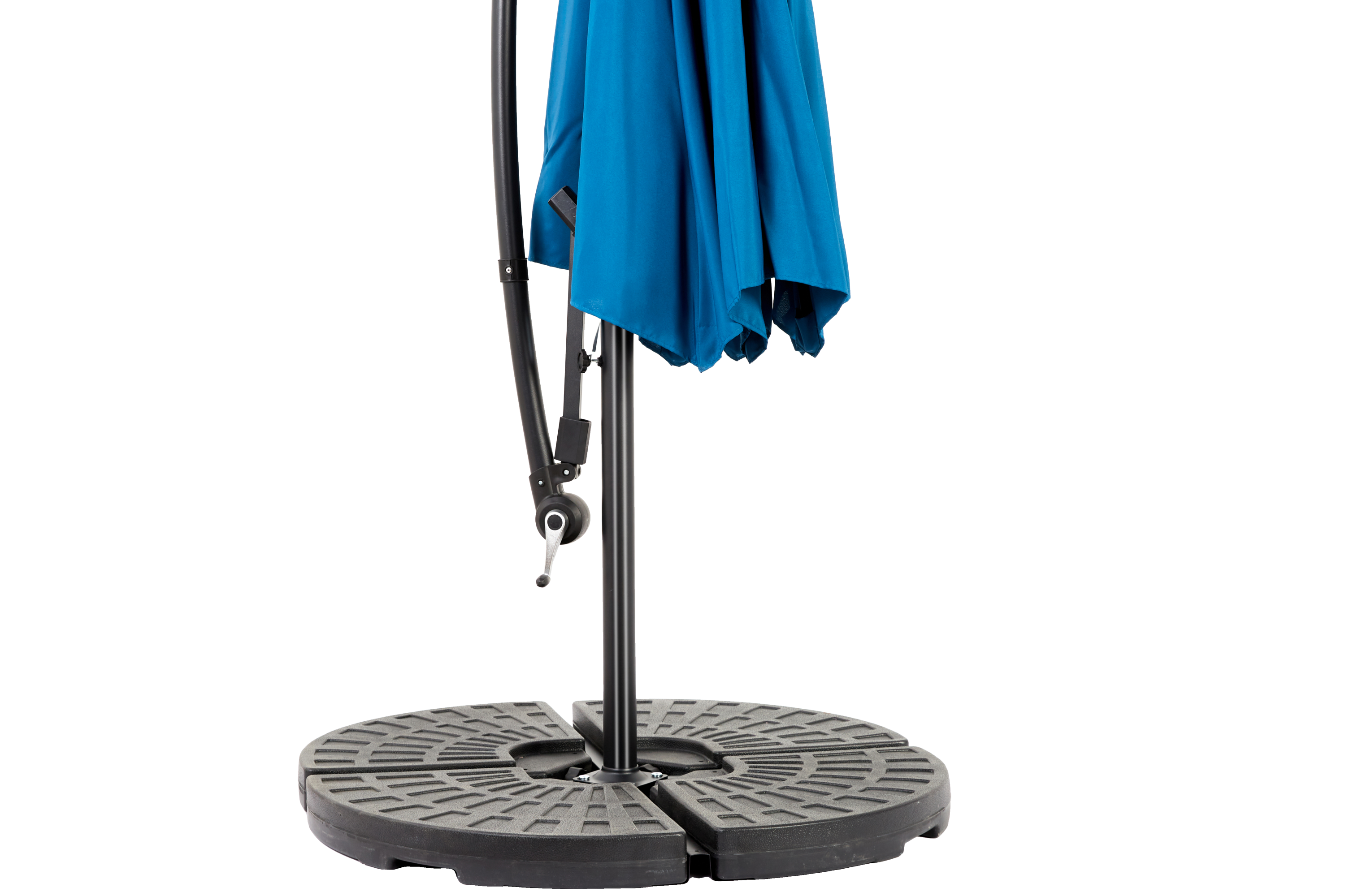 10ft Offset Patio Umbrella w/Tilt & Polyester Shade & 8 Ribs – No Base