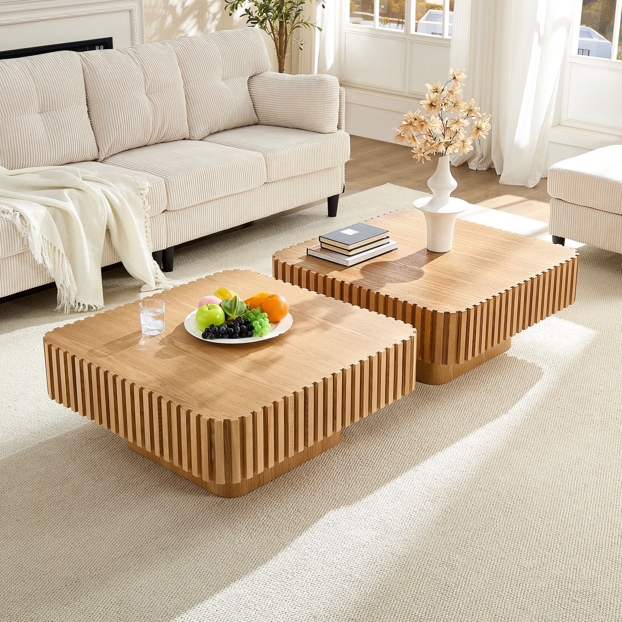 Modern MDF Woode Square Coffee Table
