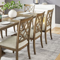 Wooden Frame Upholstered Dining Chairs (Set of 2)