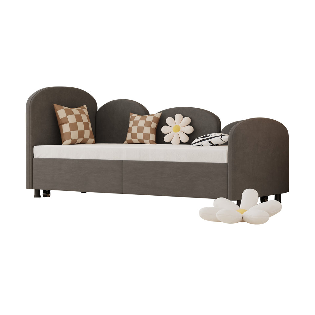 Modern Twin Size Velvet Upholstered Daybed