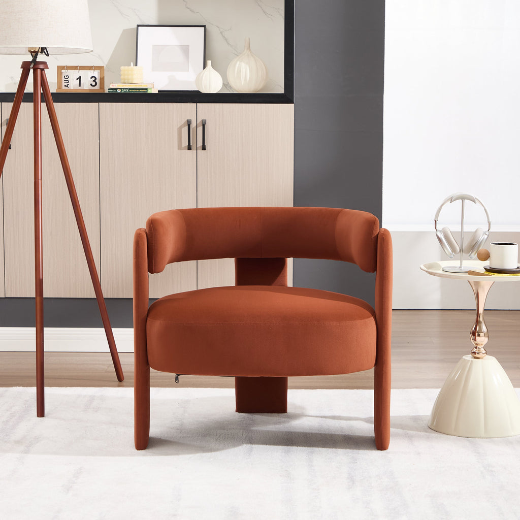 Mid-Century Velvet Comfy Single Sofa Accent Chair