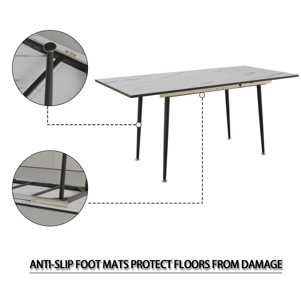 47'-63' Expandable Dining Table and Chair Set