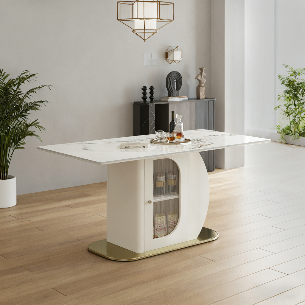 63' Modern Dining Table for 4-6 People