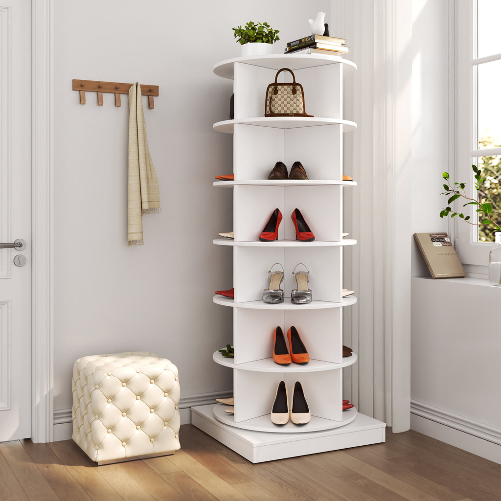 Modern 360° Rotating Shoe Cabinet 6/7 Layers Space Saver