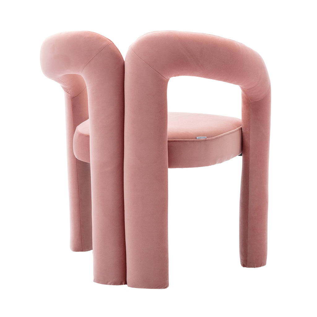Contemporary Velvet Fabric Upholstered Accent Side Chairs (Set of 2)