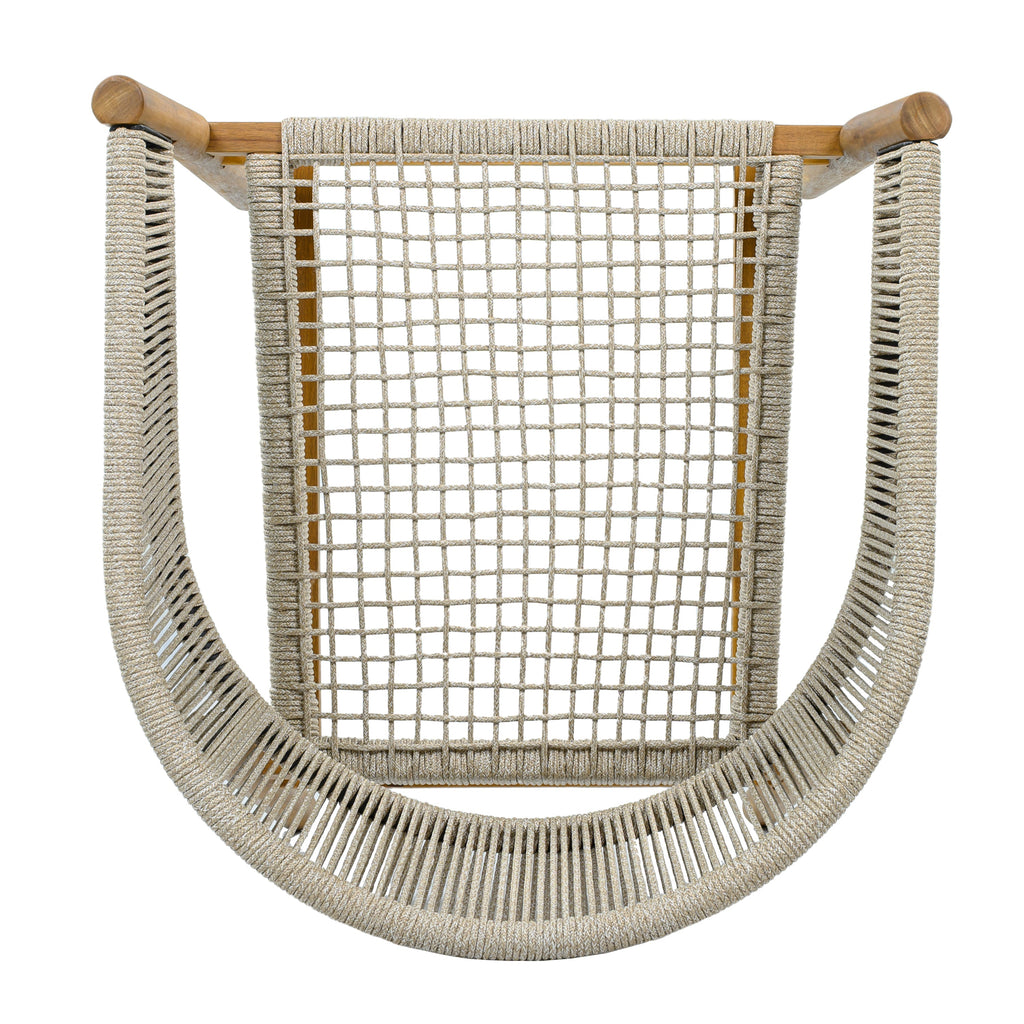 2-seat Woven Outdoor Chairs, Comfy Patio Seating with Elegant Teak Finish