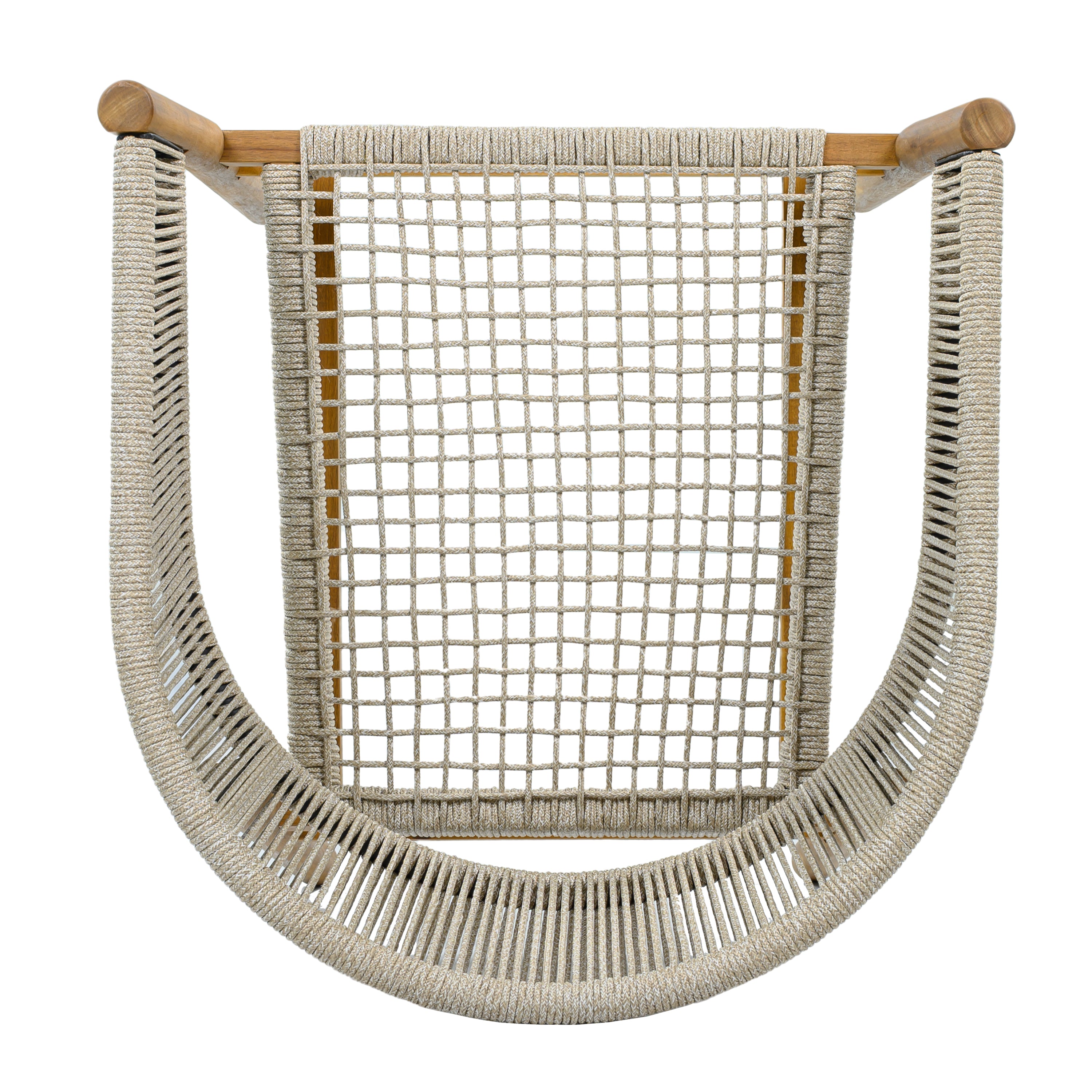 2-seat Woven Outdoor Chairs, Comfy Patio Seating with Elegant Teak Finish