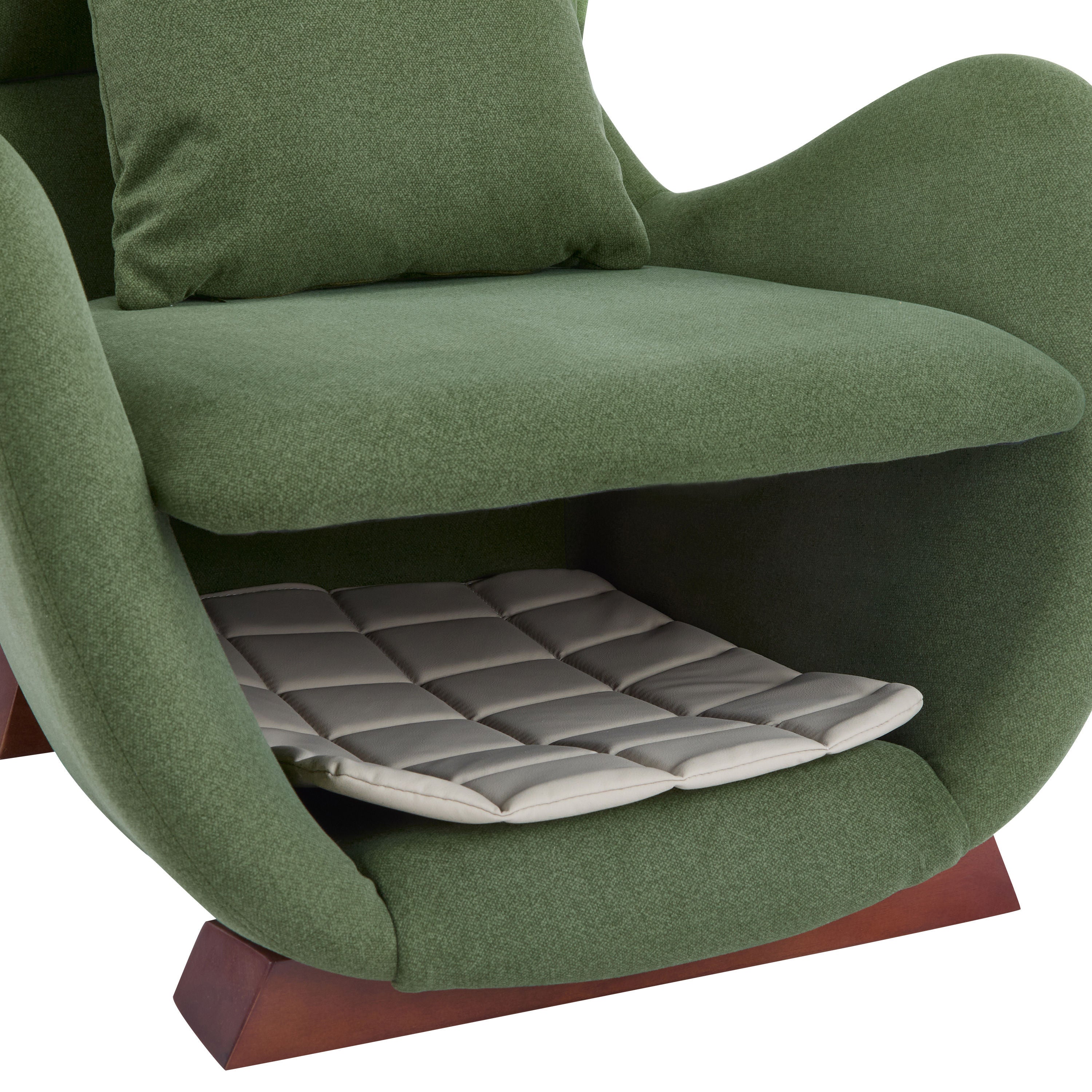 Modern Brown Polyester Accent Chair with Pet/Storage Space