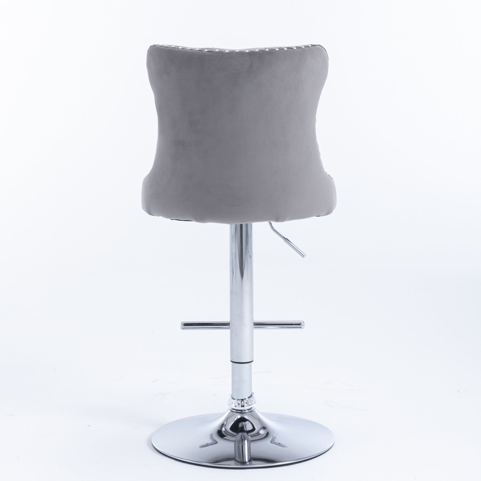 25-33 Inch Modern Velvet Swivel Barstools (Set of 2)