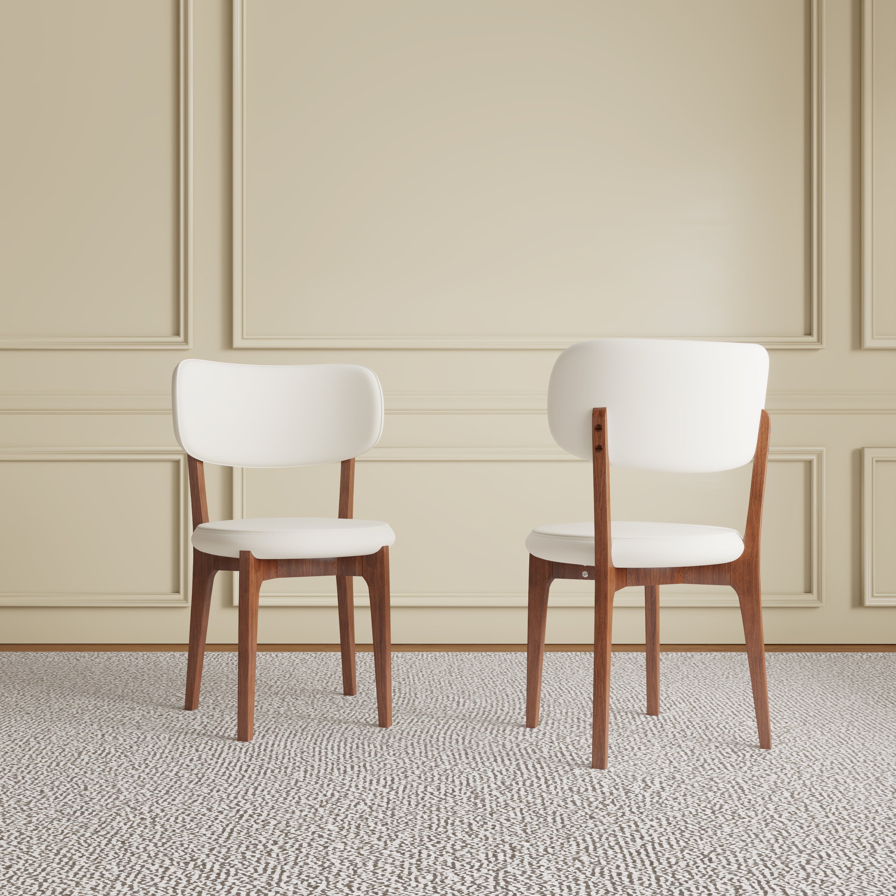 Modern PU Leather Dining Chairs (Set of 2)