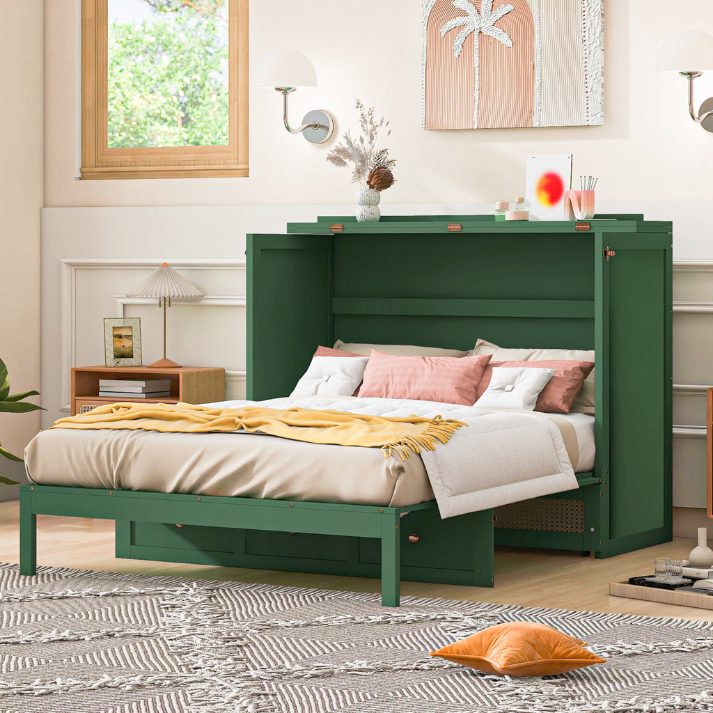Full Size Murphy Bed with Large Drawers