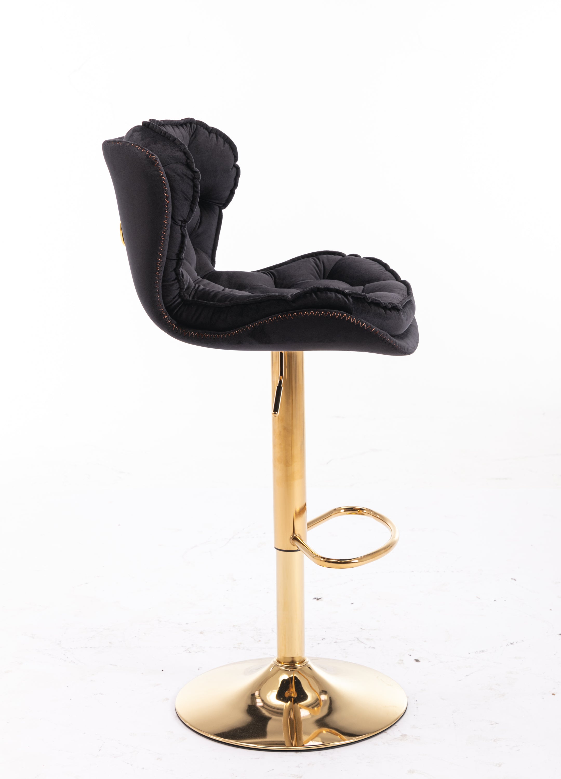 Bar Stools with Chrome Footrest and Base (Set of 2 )