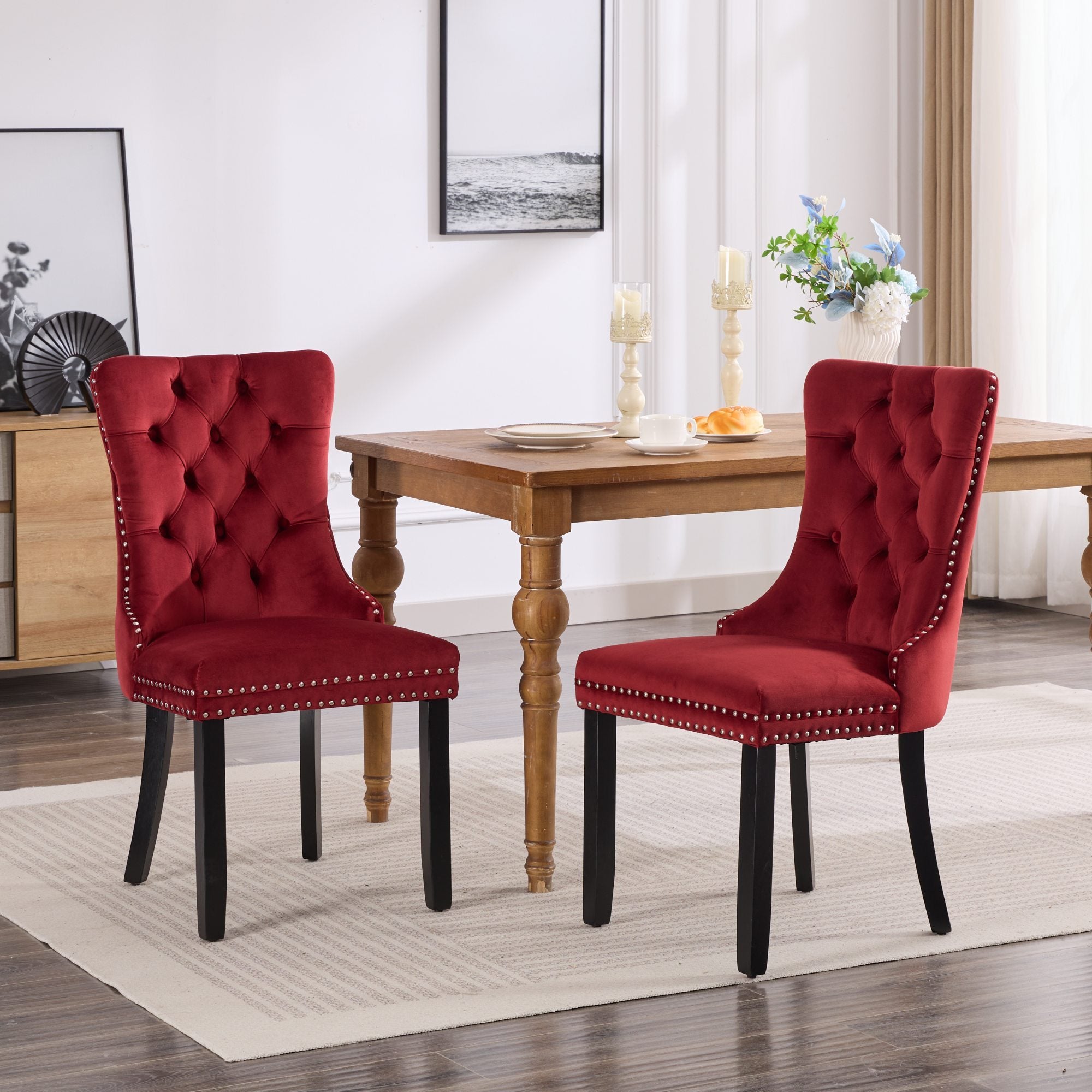 Classic Velvet Dining Chairs (Set of 2)