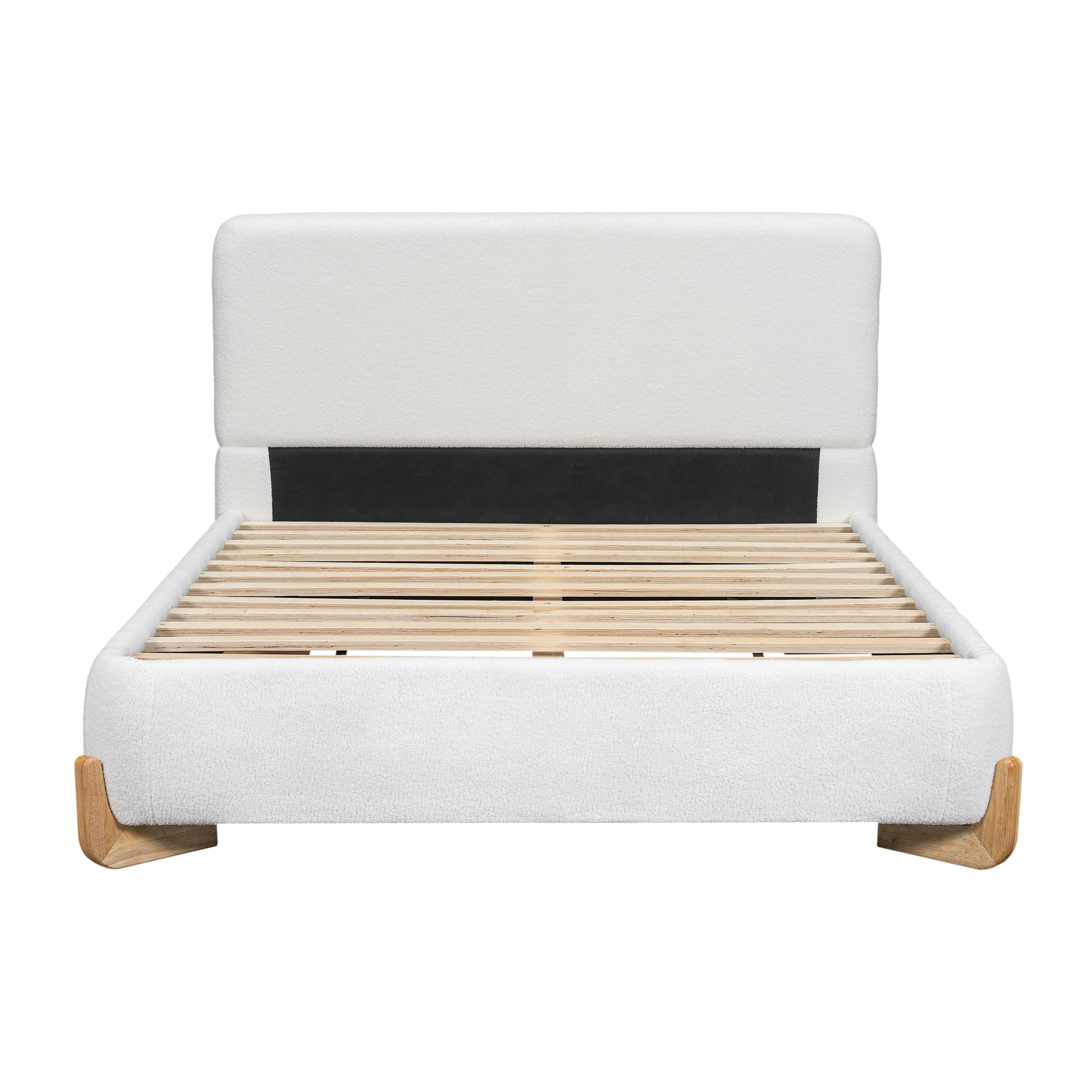 Elegant Boucle Upholstered Bed