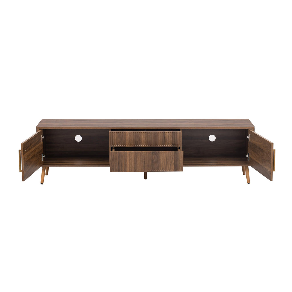 Mid Century TV Stand with 2 Drawers