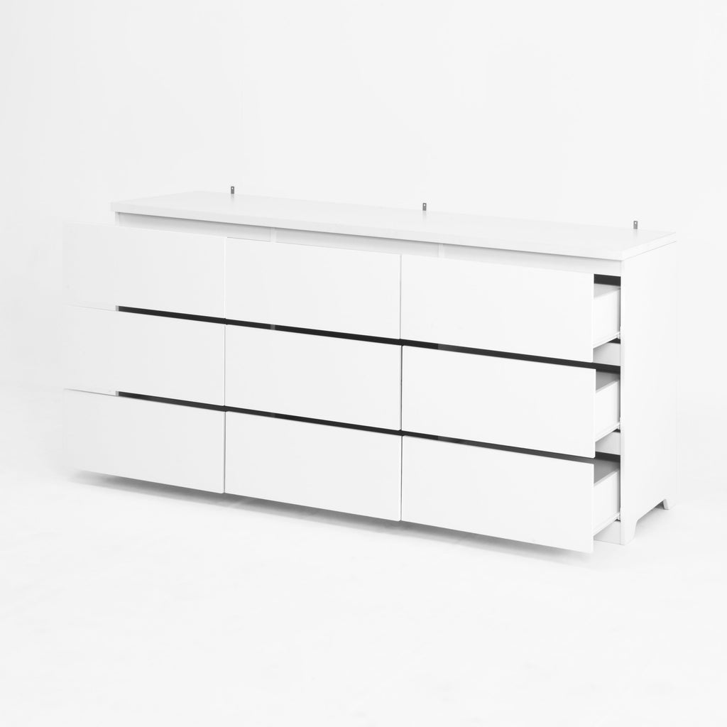White 9 Drawer Cabinet for Bedroom