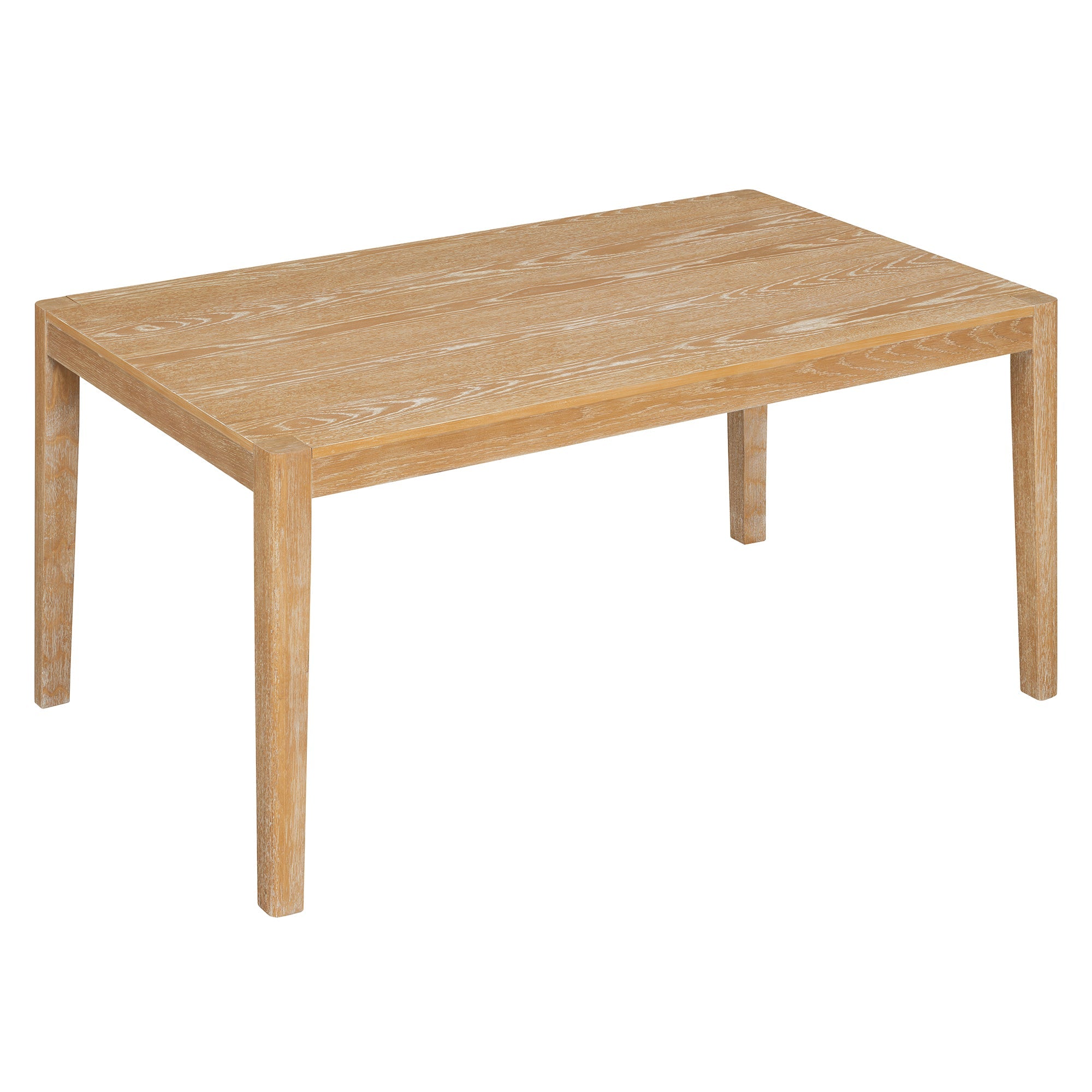 7-Piece Retro Rectangular Wood Dining Table Set