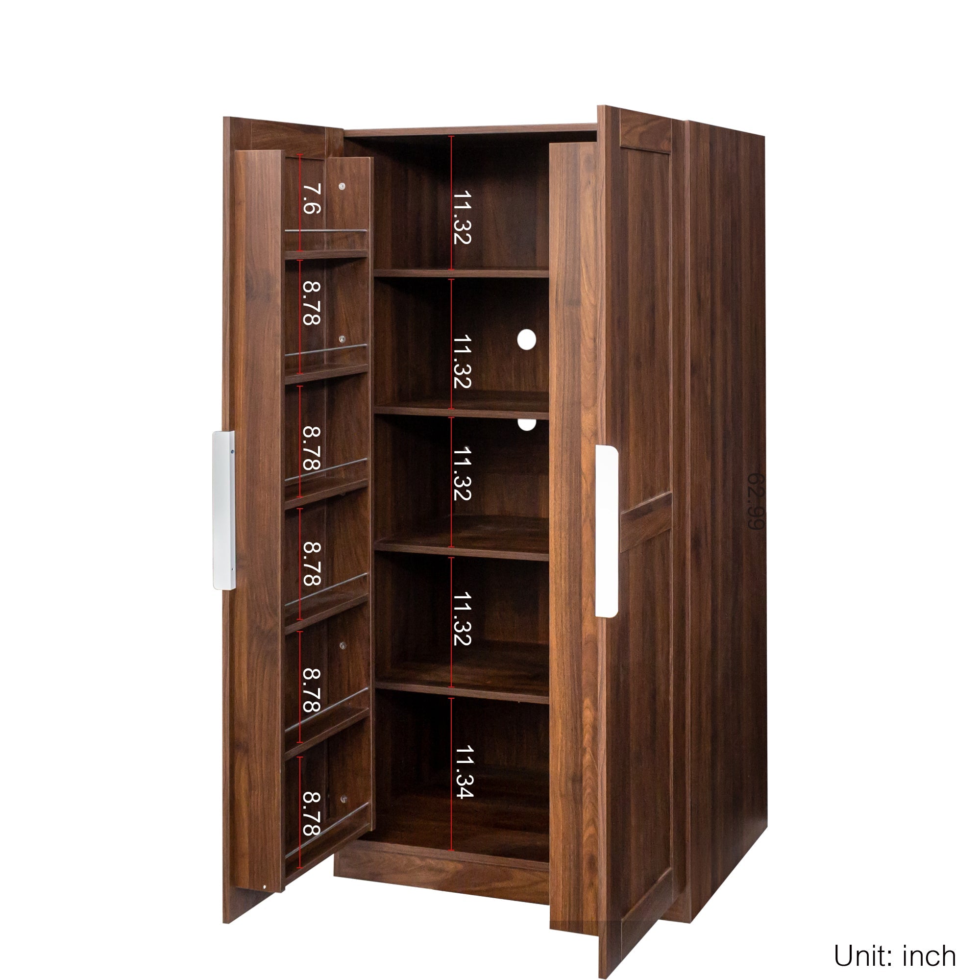 62.99in Pantry Cabinet for Living Room and Dinning Room