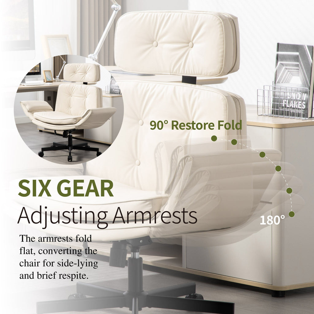 Pet Friendly Criss Cross Chair Swivel Task Office Chairs with Wide Seat