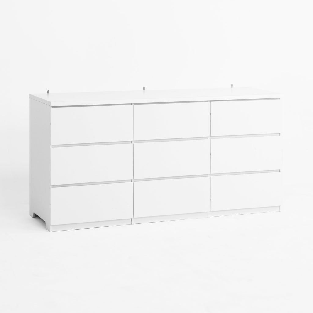 White 9 Drawer Cabinet for Bedroom