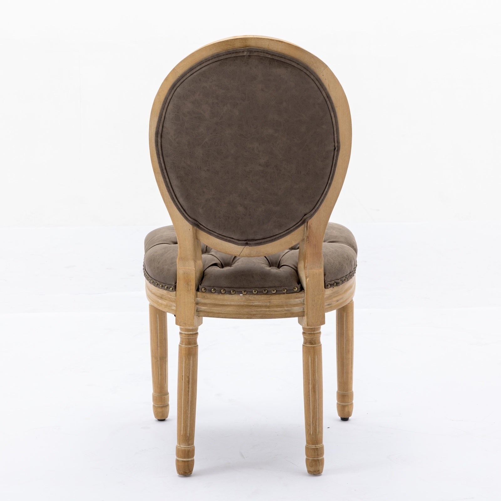 French Style Antique Painting PU Dining Chairs (Set of 2)