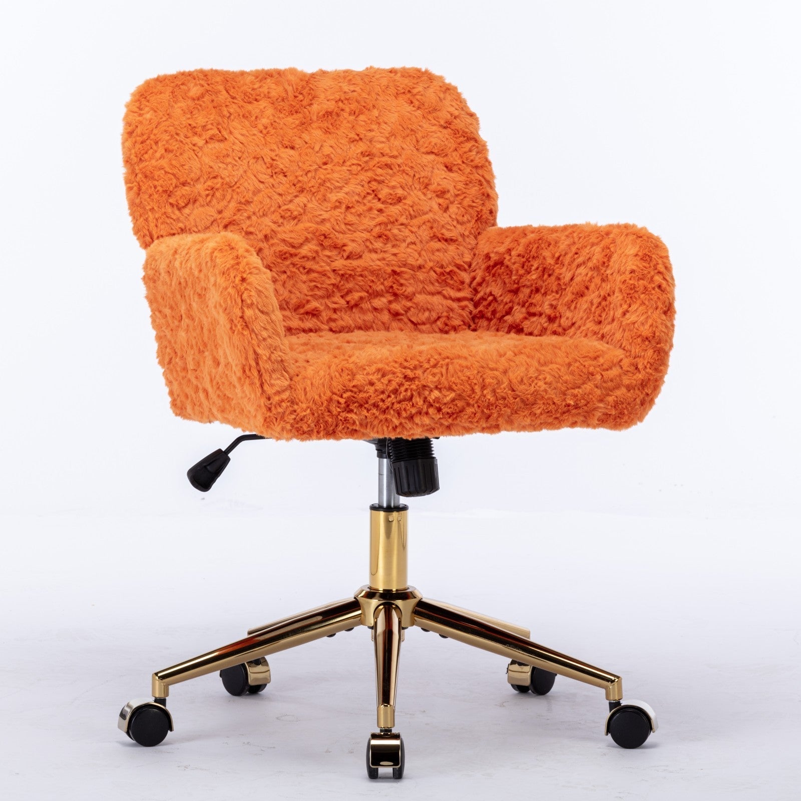 Violet Velve Home Office Chair with Golden Metal Base