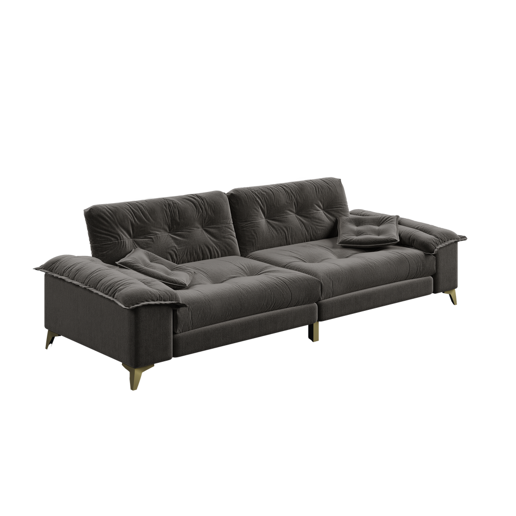 104.7 ' Modern 4-Seat Cloud Sofa with Wide Removable Armrests