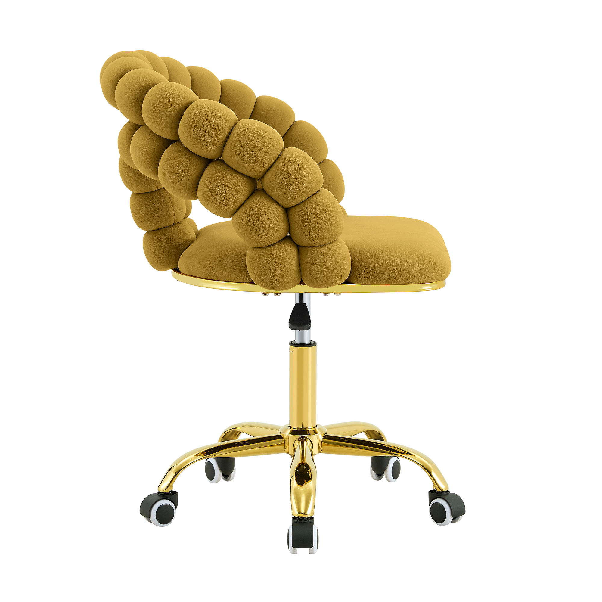 Coloful Modern Velvet Adjustable Swivel Desk Chair with Bubble Back