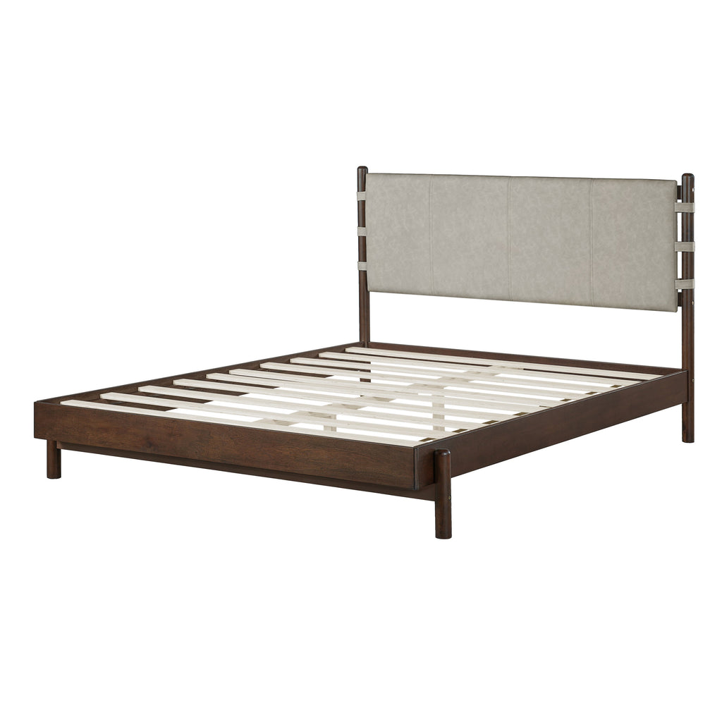 Premium Queen Size Rubber Wood Platform Bed Frame