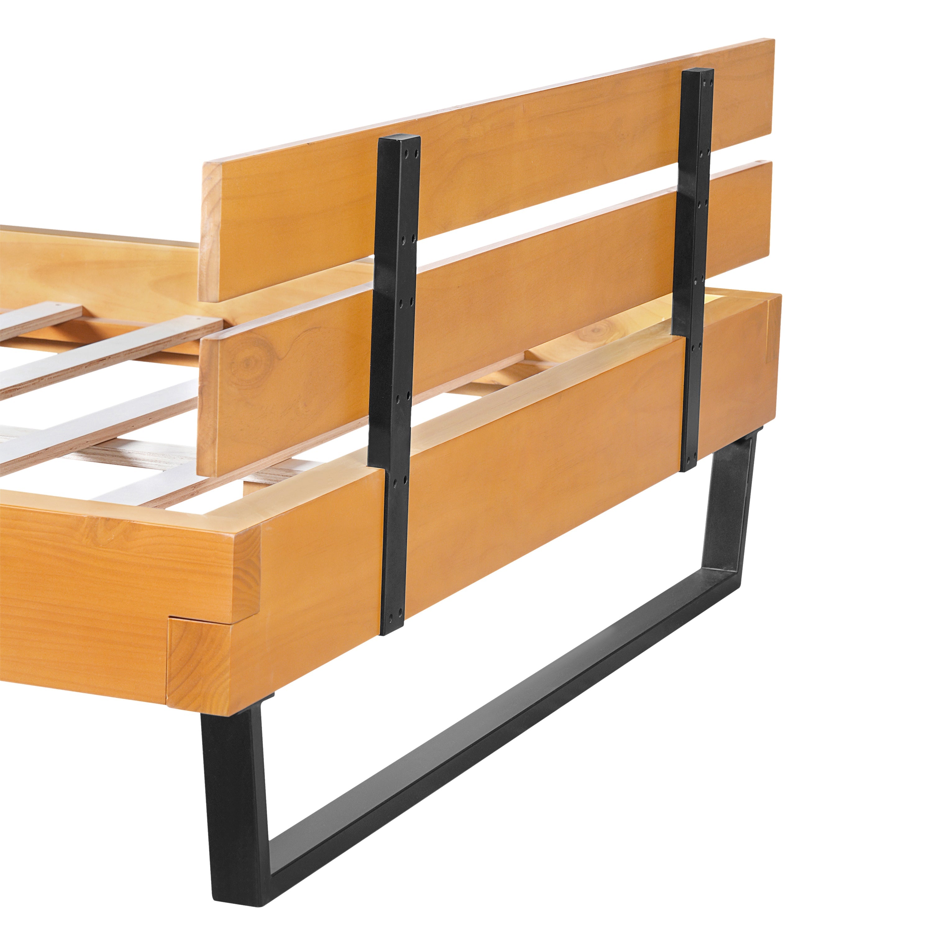 Natural Pine Wood Queen/King Size Bed Frame