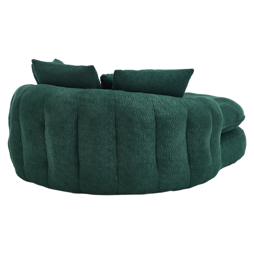 Oversized Oval Upholstered Bean Bag Sofa