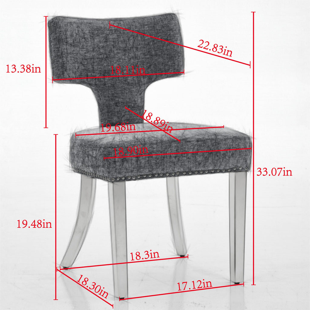 Mid Century Modern Dining Chairs  (Set of 2)