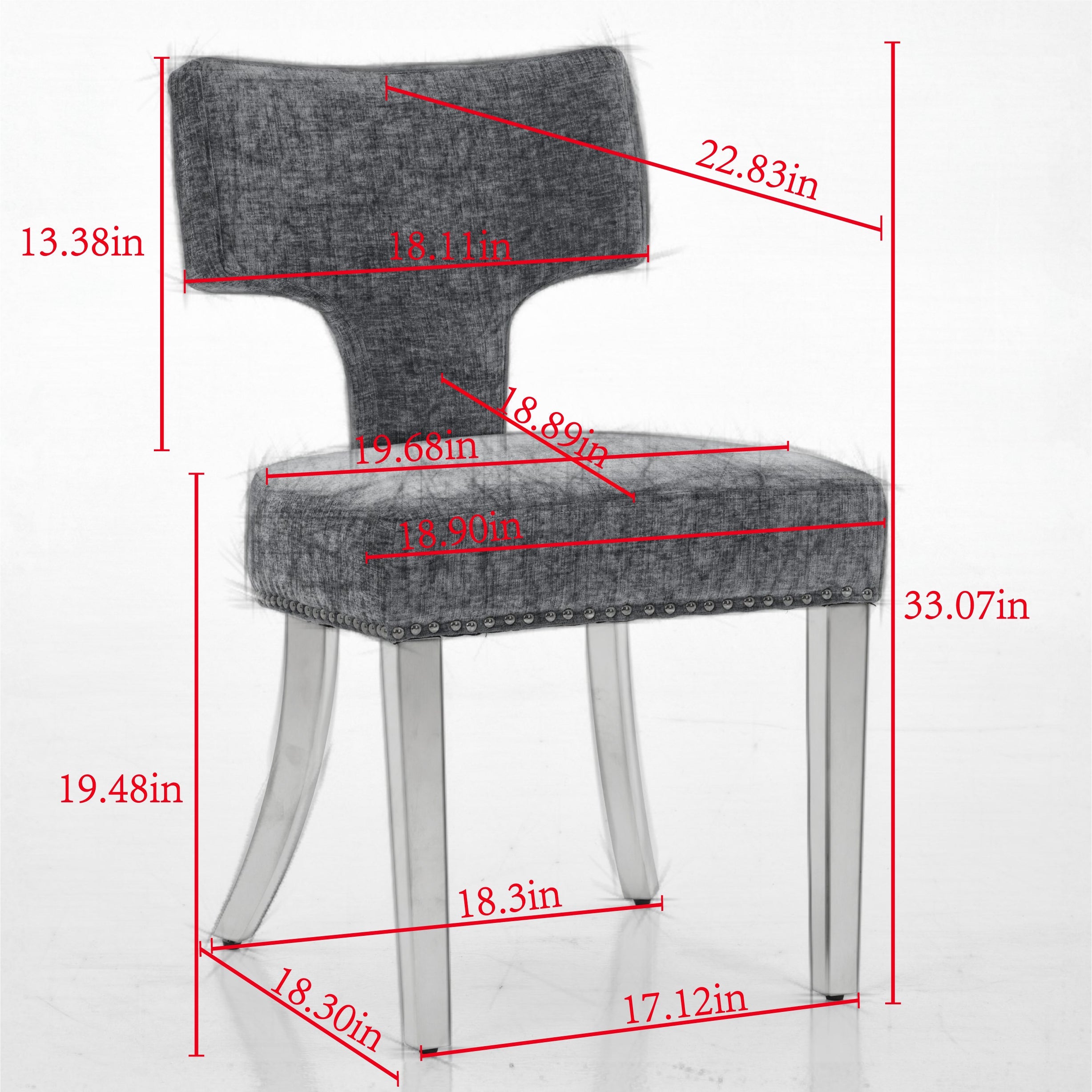 Mid Century Modern Dining Chairs  (Set of 2)