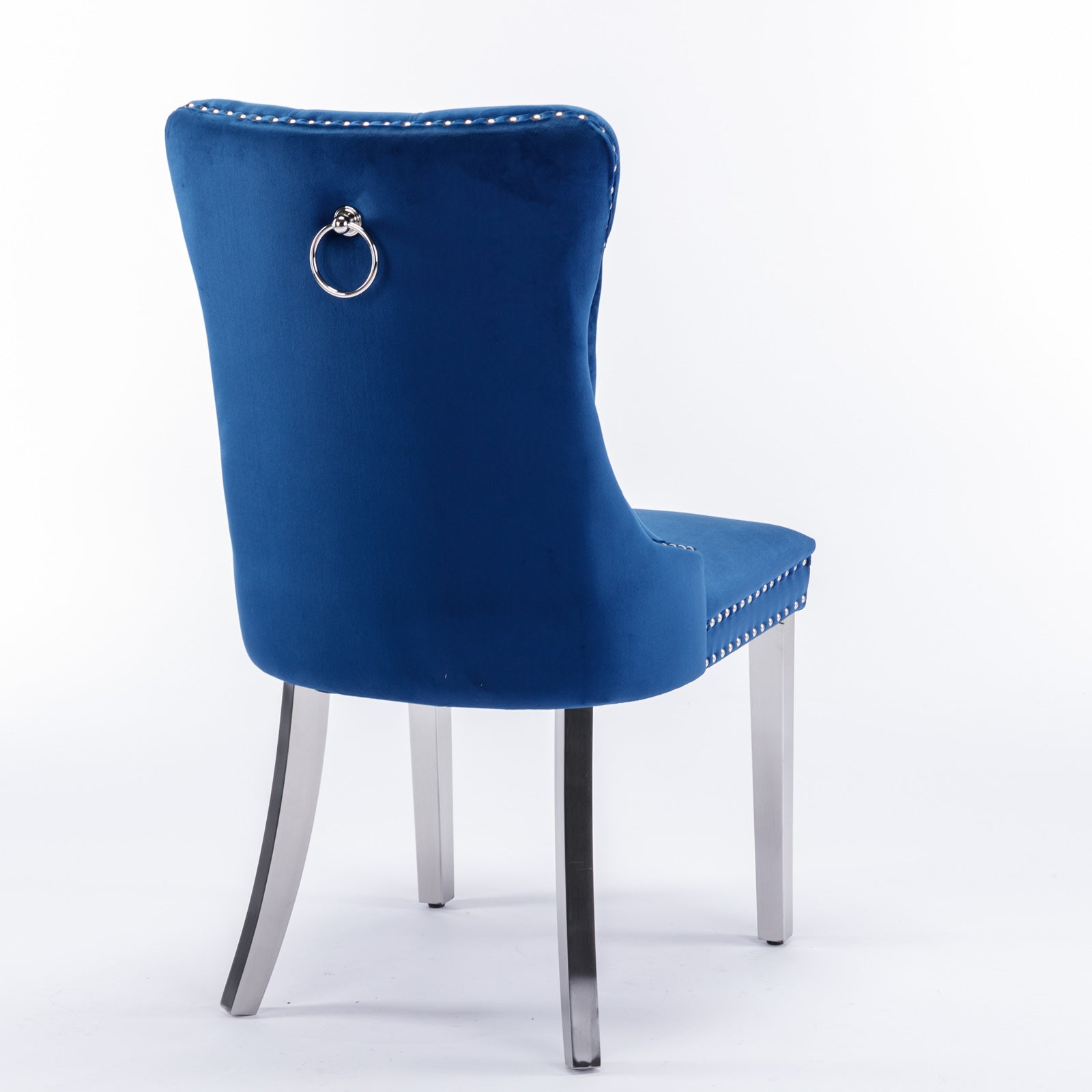 Modern High-end Tufted Solid Wood Velvet Dining Chairs (Set of 2)