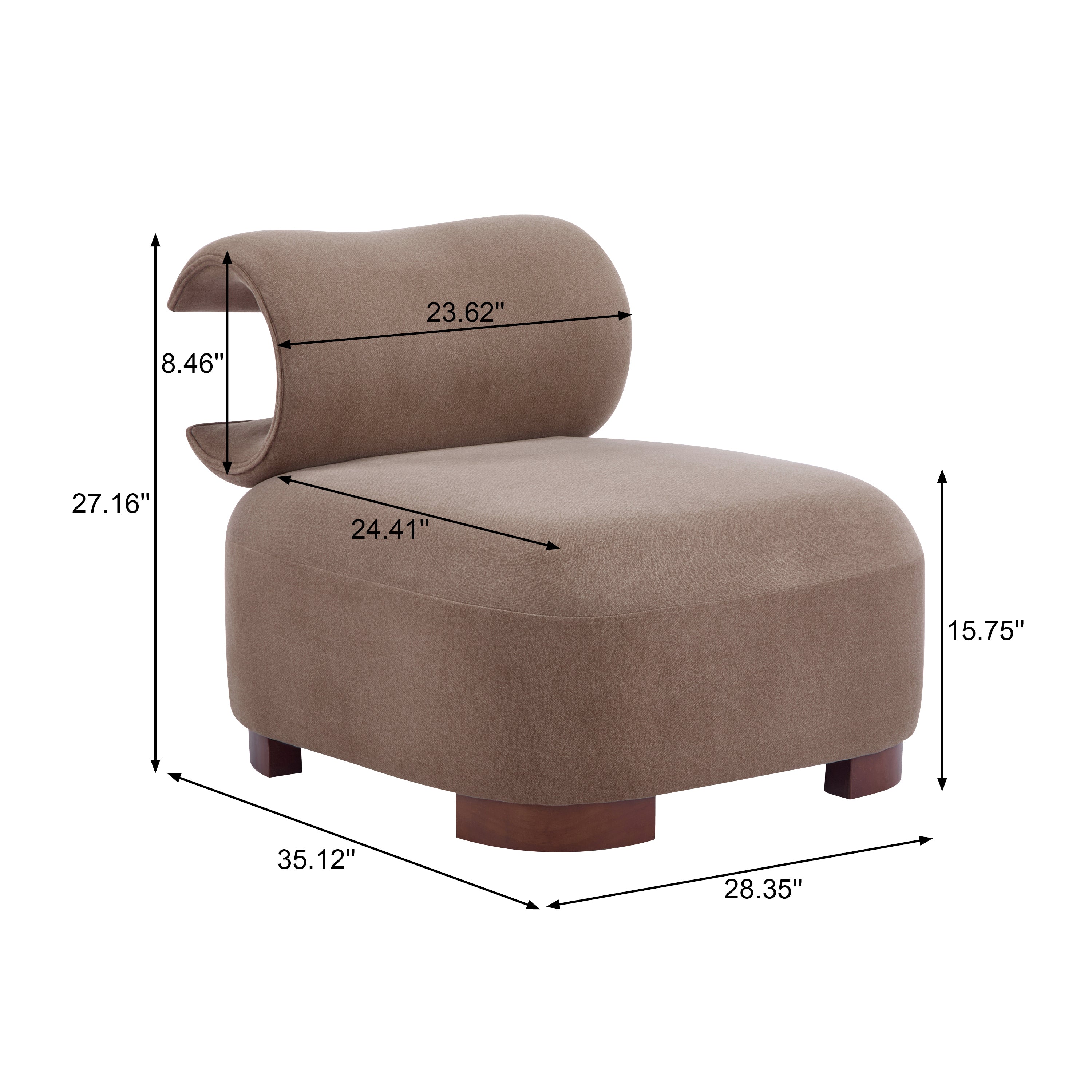 Pet-Friendly Modern Polyester Accent Chair for Living Room