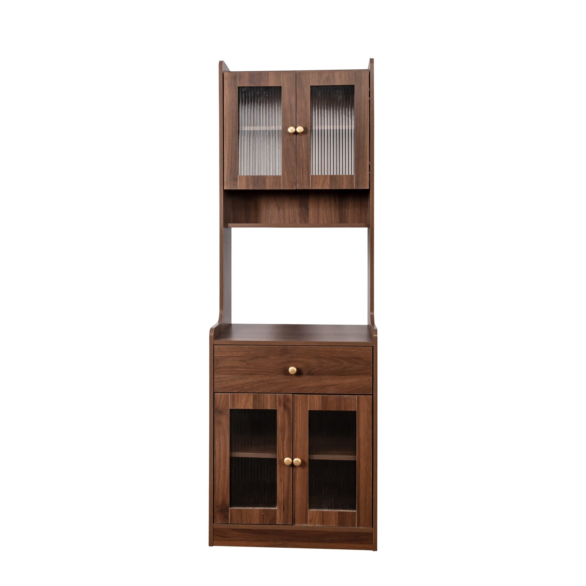 Farmhouse Kitchen Hutch Buffet Cabinet with Microwave Stand