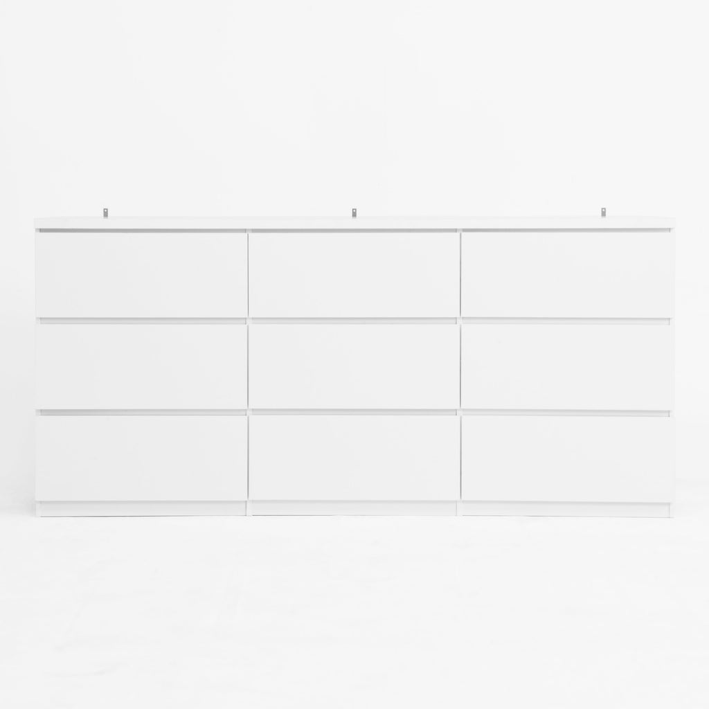 White 9 Drawer Cabinet for Bedroom
