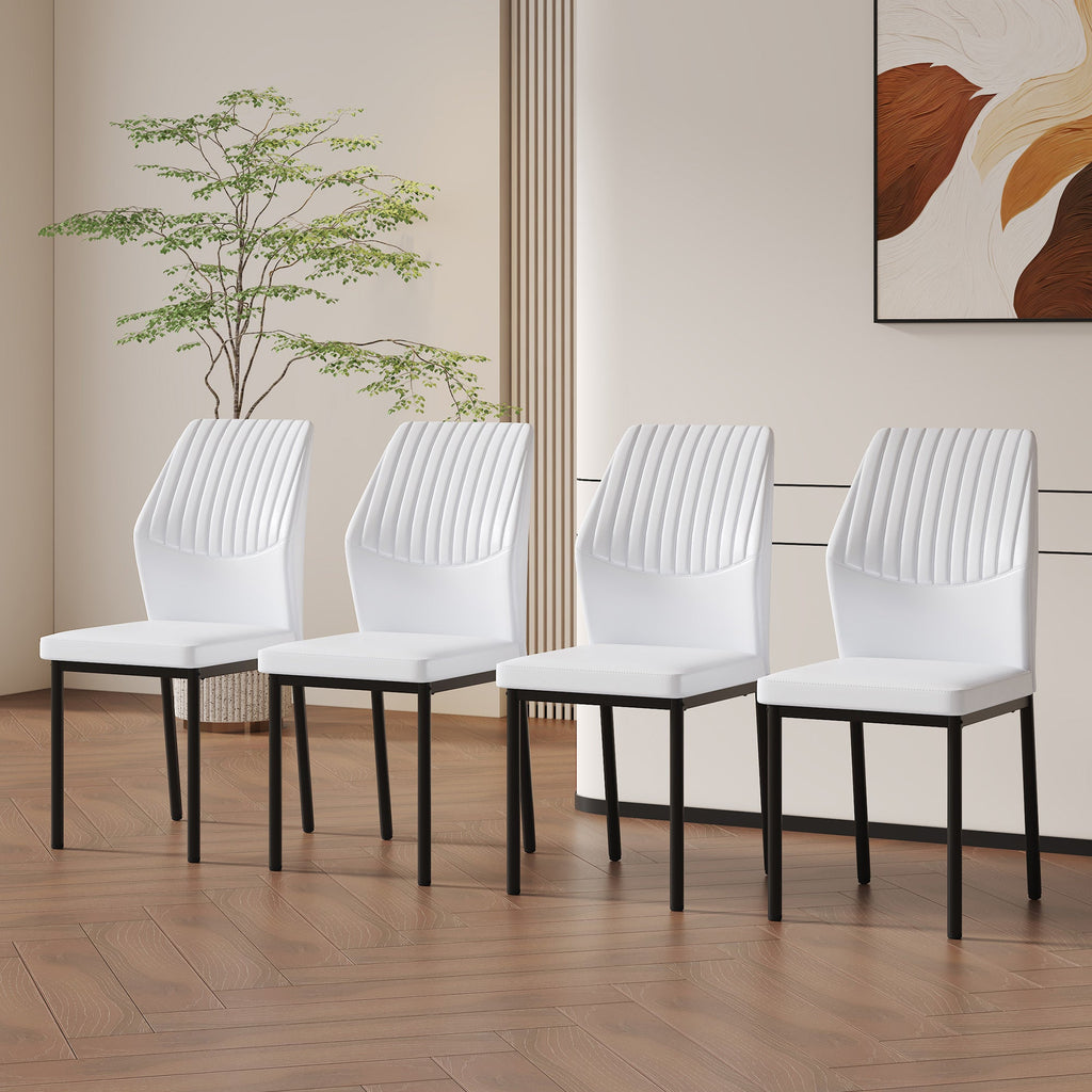 Modern PU Leather Dining Chairs Set of 4