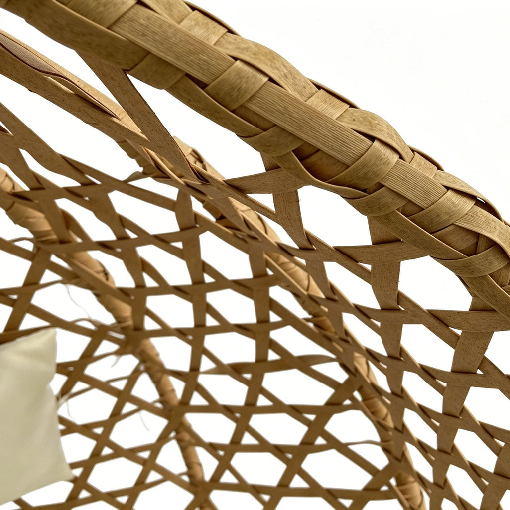 Folding PE Rattan Hanging Egg Chair with Aluminum Steel Frame