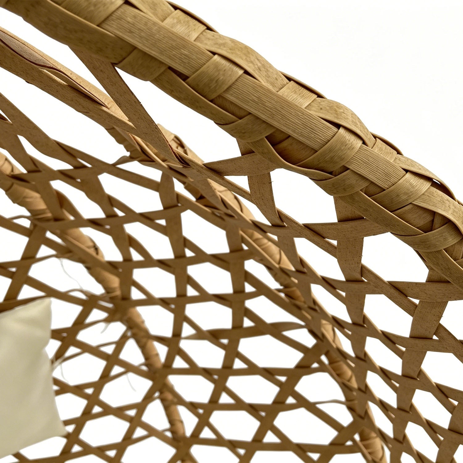 Folding PE Rattan Hanging Egg Chair with Aluminum Steel Frame