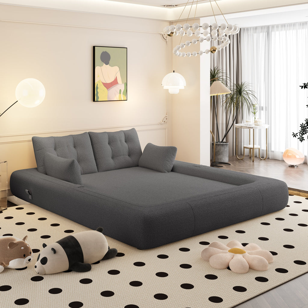 78.7 ' Multi-Functional Teddy Foldable Sofa Bed