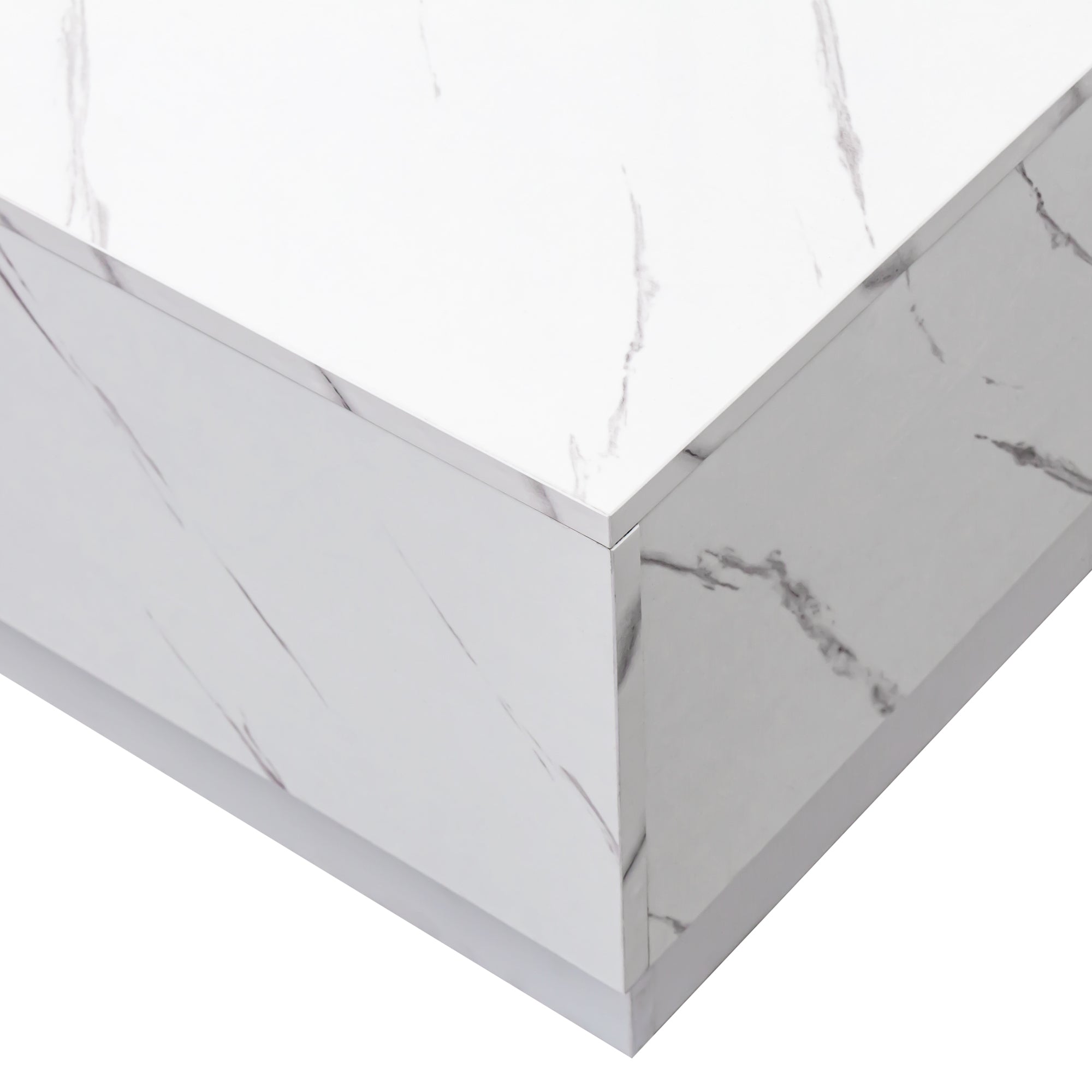 White Coffee Table with Sliding Tabletop