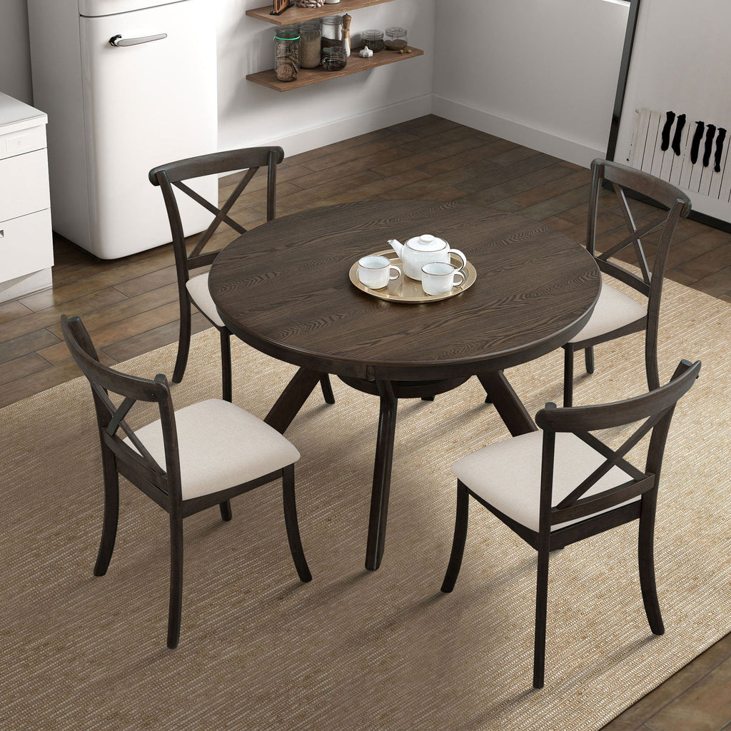 Wooden X Back Dining Chairs (Set of 2)