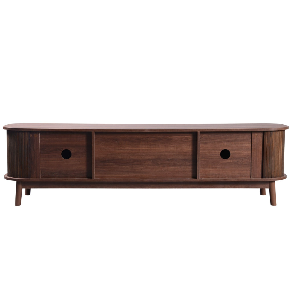Modern Farmhouse Rattan TV Stand  Up to 75''