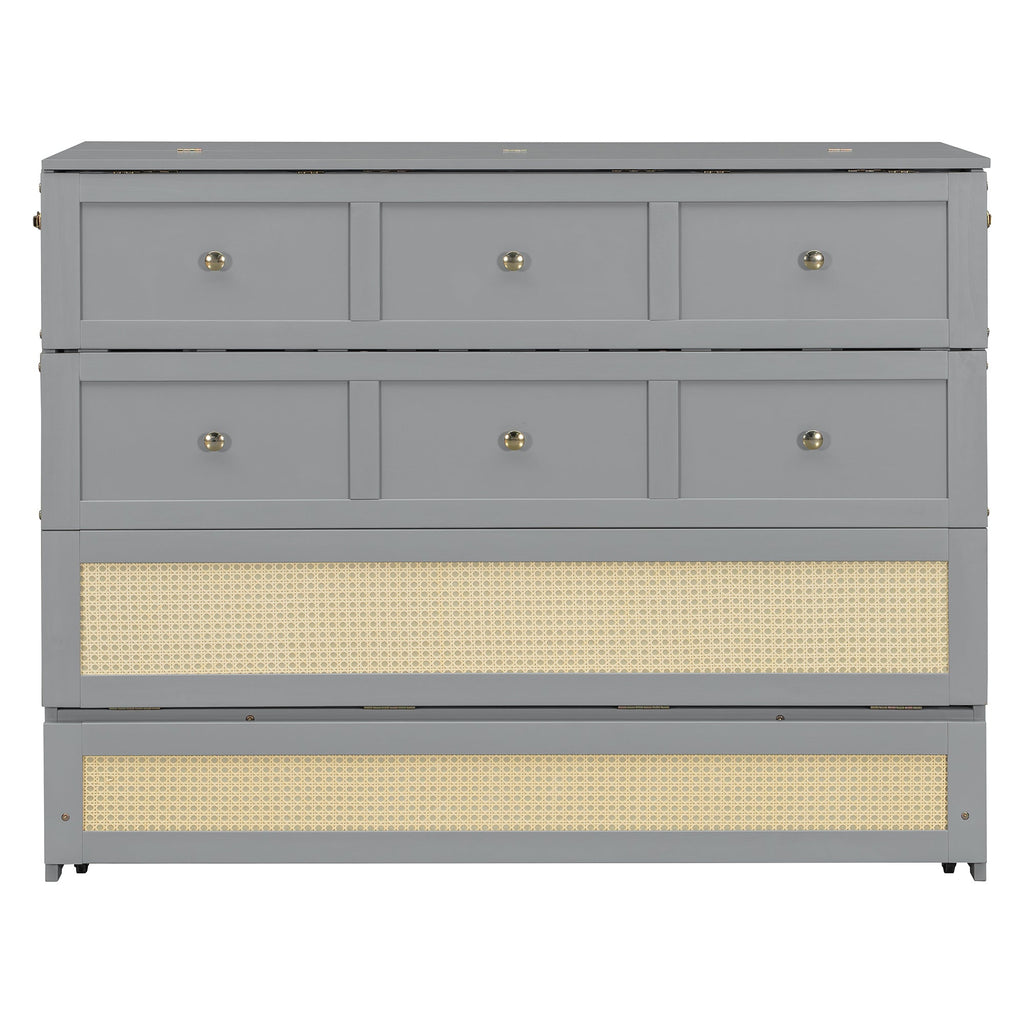 Full Size Murphy Bed with Large Drawers